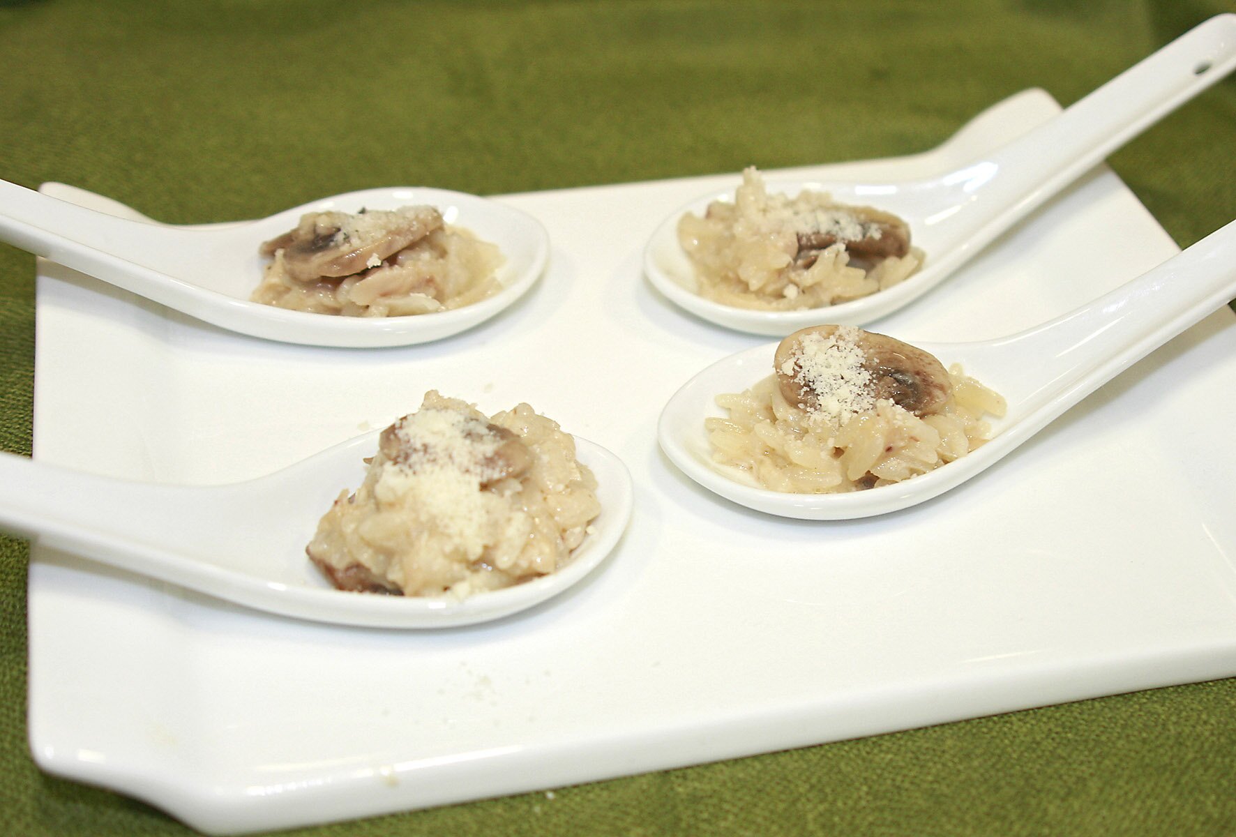 Receta basica de risotto, presentacion